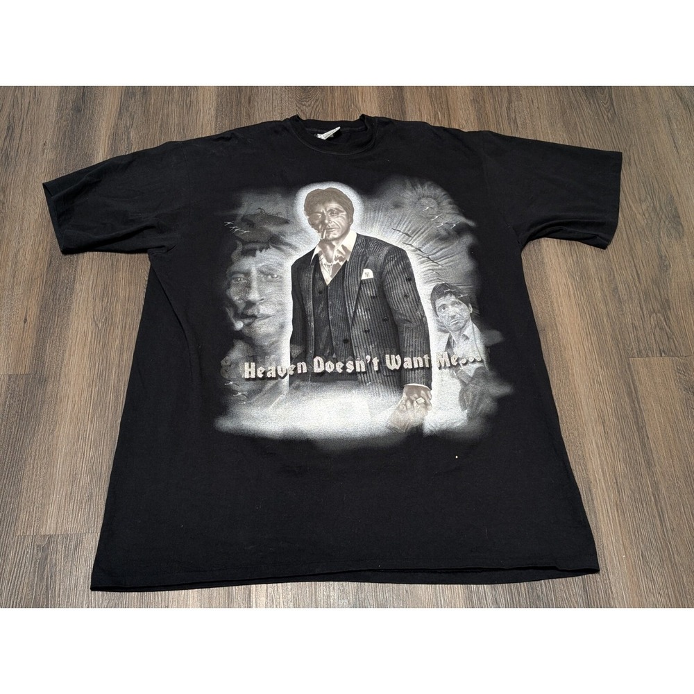 Scarface‎ Heaven Doesn't Want Me Graphic Print Movie T-Shirt 2XL